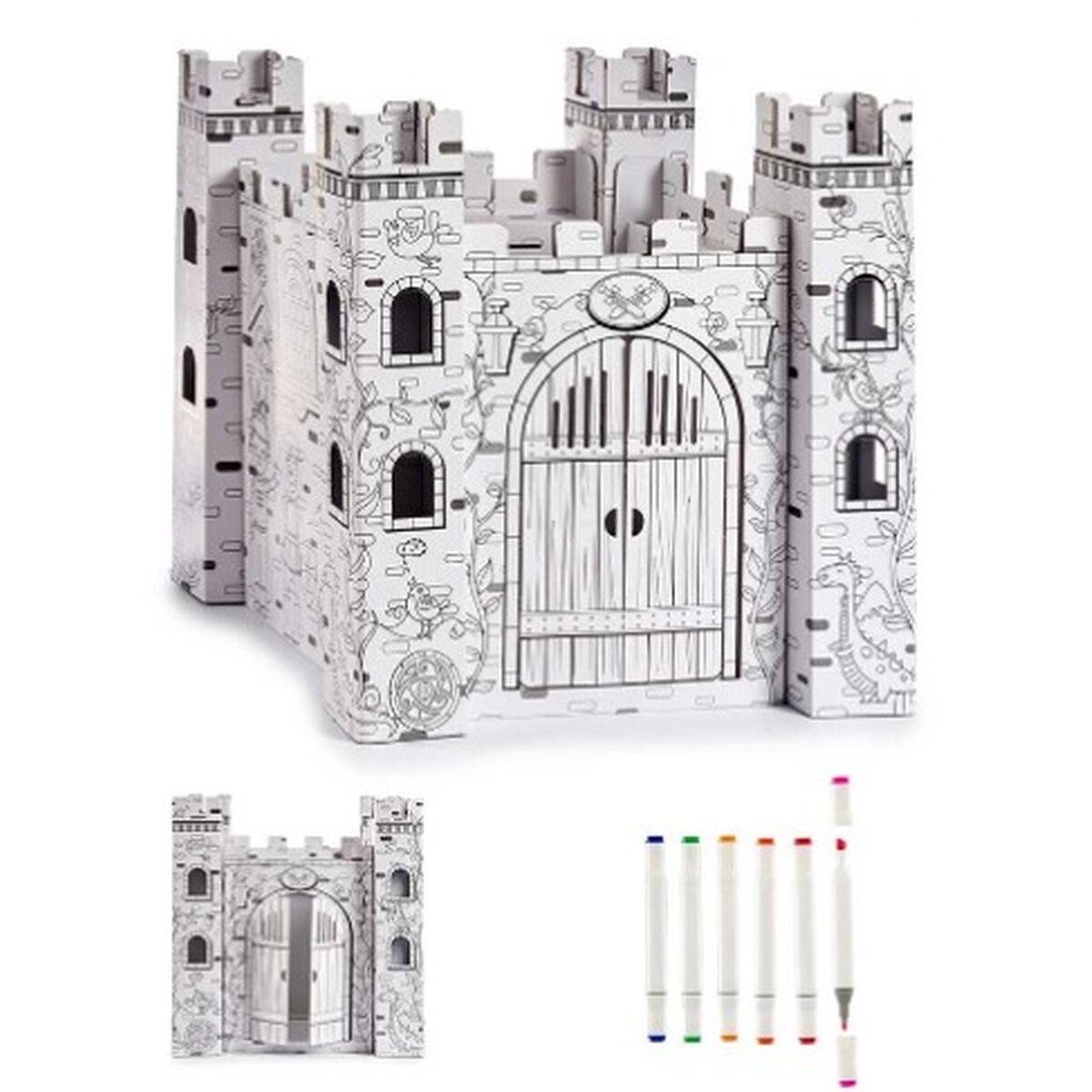 Gioco Fai-da-te con Carta Pincello Castello (4 Unità)